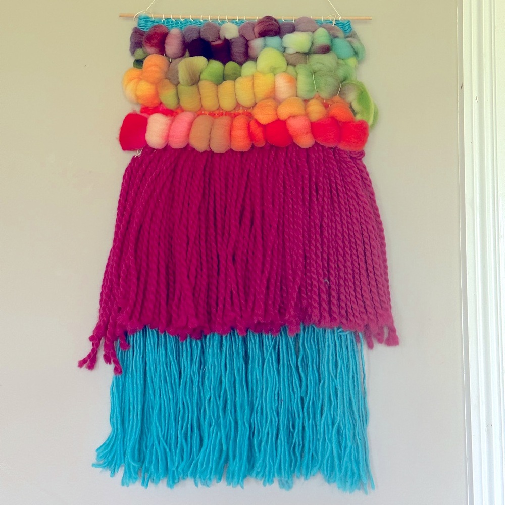 Gorgeous one of a kind wall weaving! Handmade!